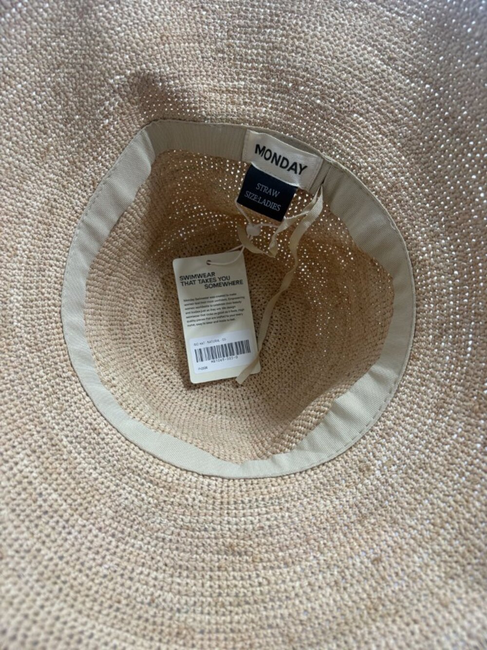 Monday Swimwear Rio Hat in Natural - Picture 3 of 5